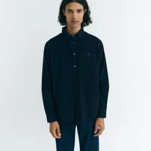 Camisa micro pana azul Anto