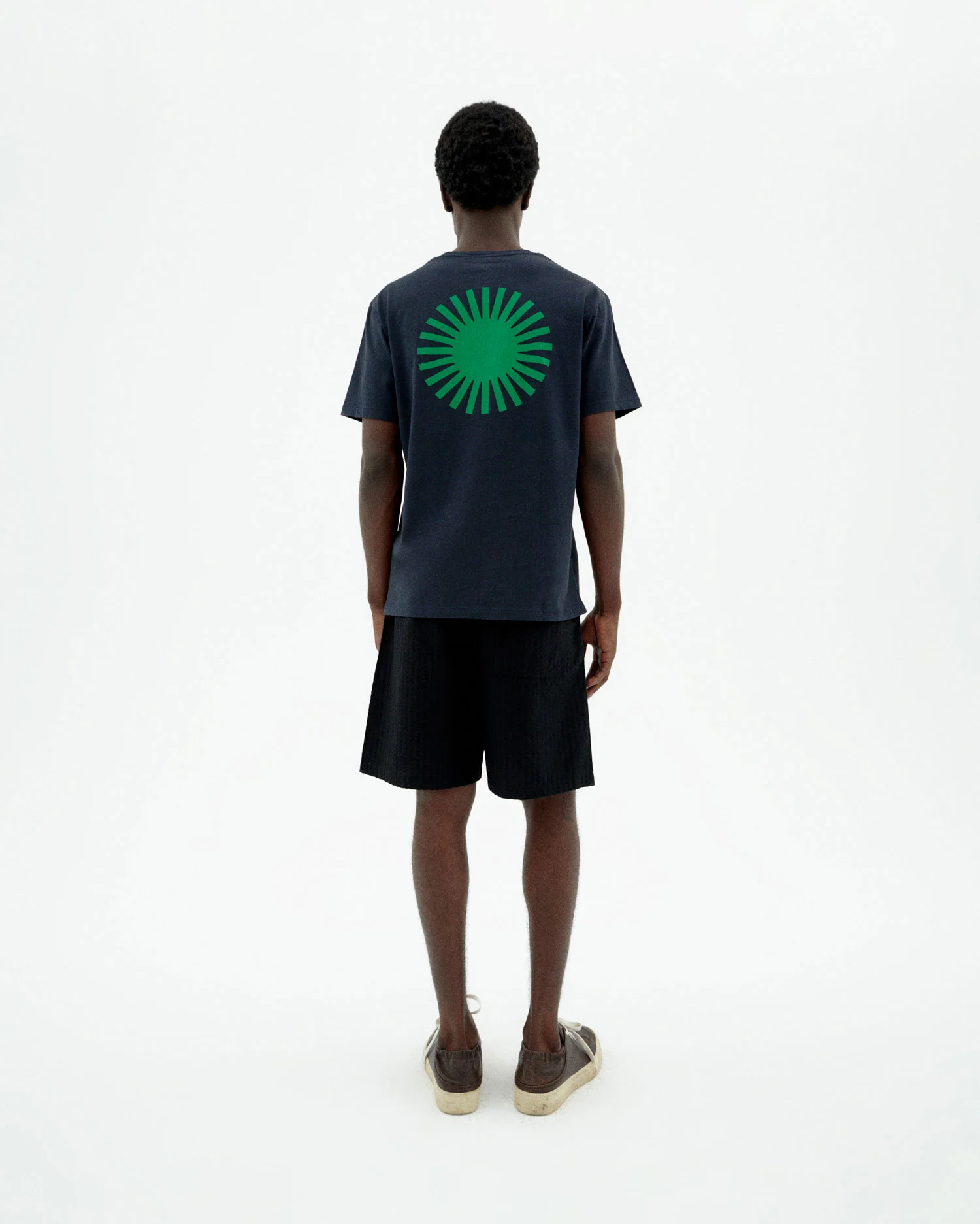 Camiseta navy sol espalda verde - Imagen 3