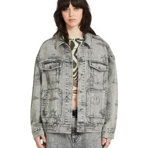 Chaqueta Mujer Volcom Fa Filip Rygalski Denim Jkt - Grey Vintage